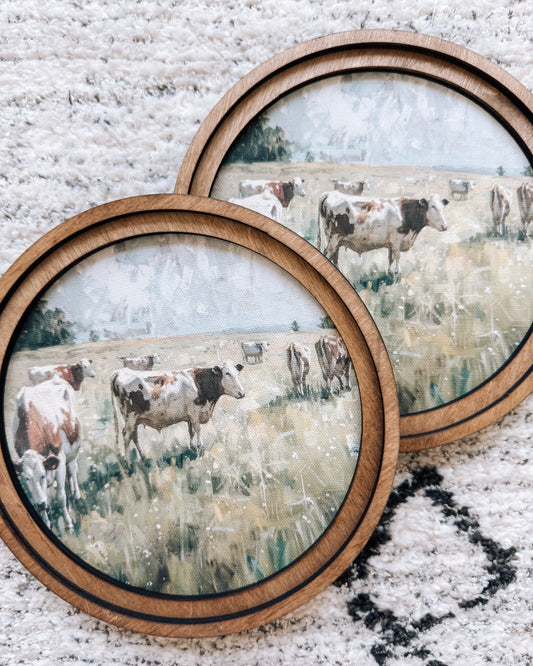 Spring Cows Framed Art