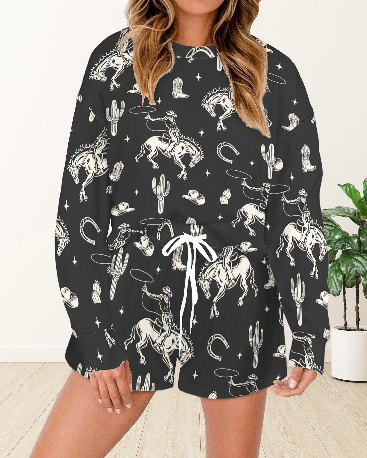 Cowboy Rides Away Longsleeve Lounge Set