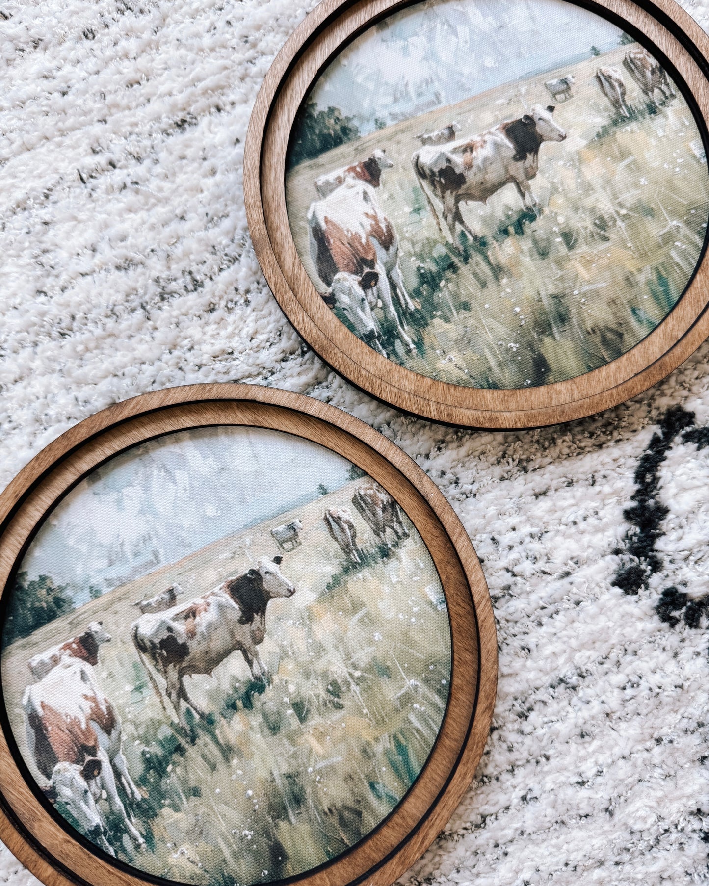 Spring Cows Framed Art