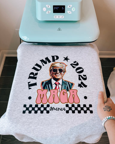 Checkered MAGA 2024 Crewneck