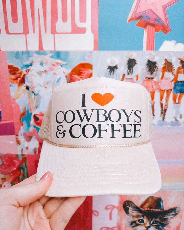 I <3 Cowboys & Coffee Trucker Hat