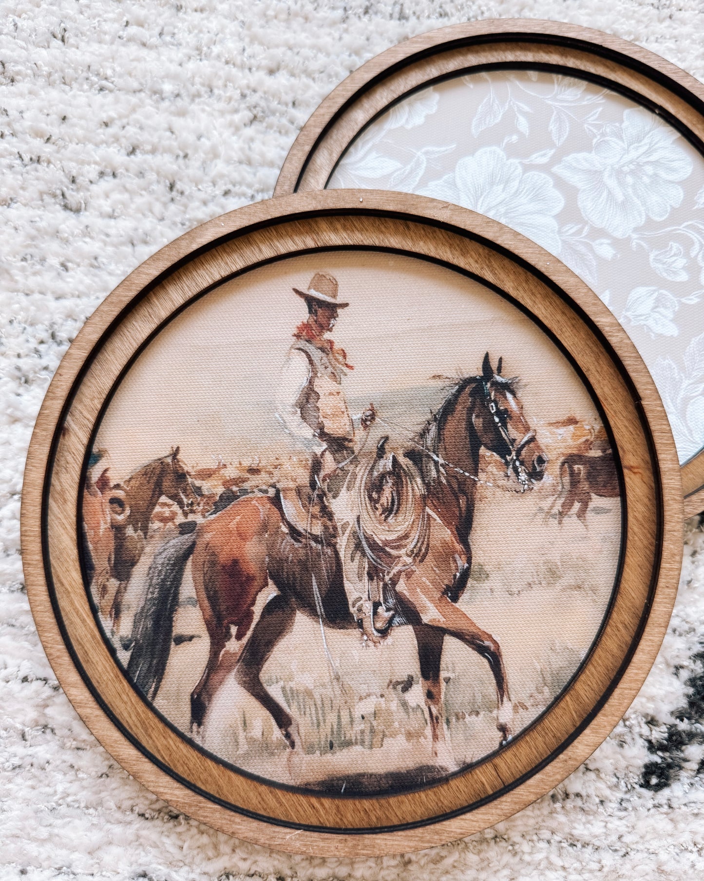 Vintage Cowboy Framed Art