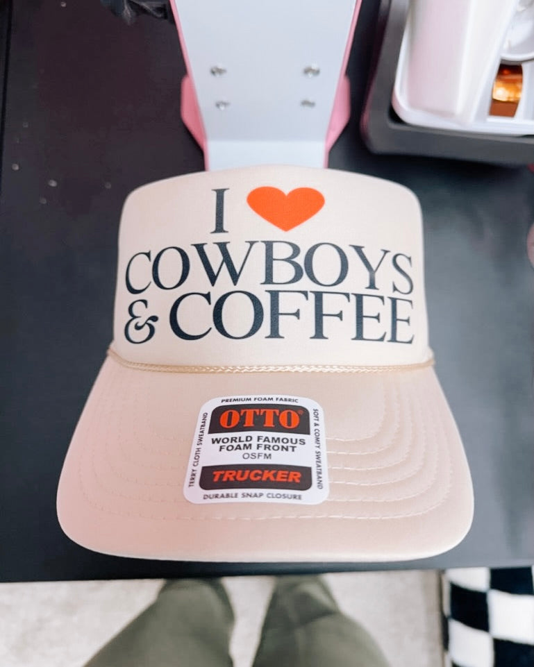 I <3 Cowboys & Coffee Trucker Hat