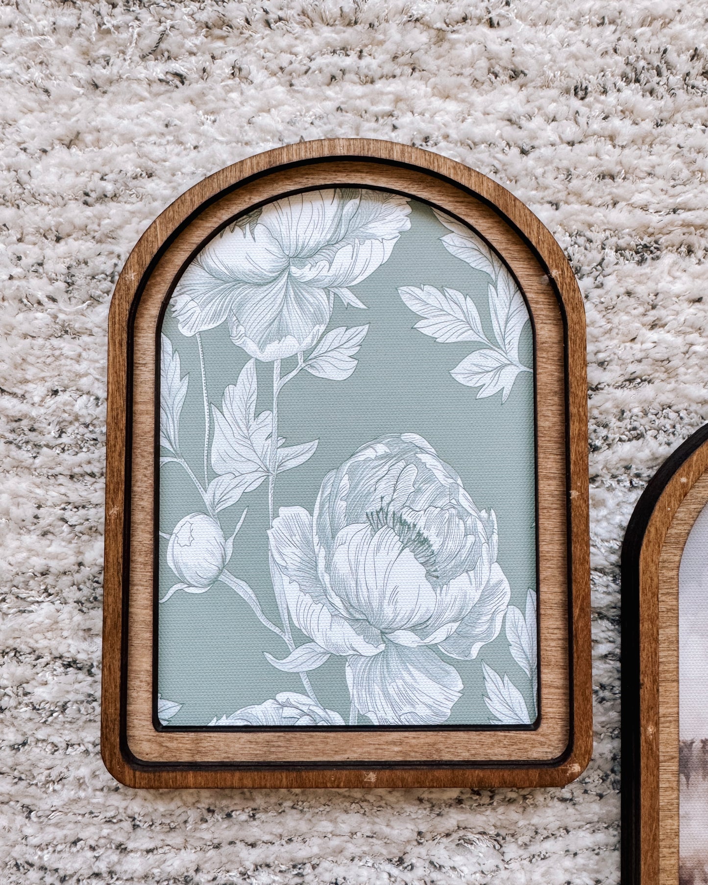 Sage Floral Framed Art