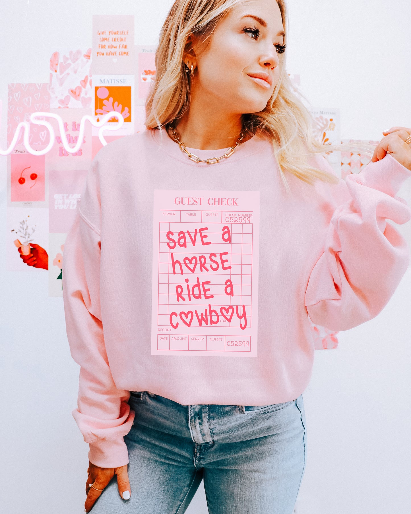 Save A Horse Ride A Cowboy Crewneck